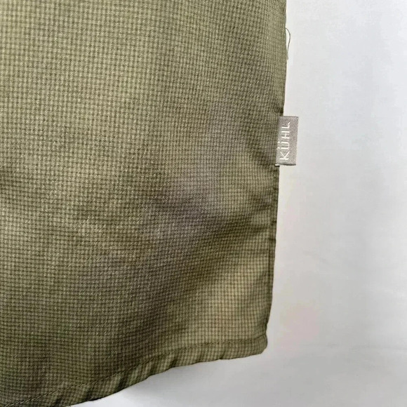 KUHL Stealth Size Medium Men Short Sleeve Shirt Olive Green - Picture 5 of 7